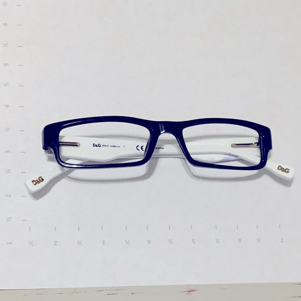 Dolce & Gabbana unisex blue and white eyeglass frames